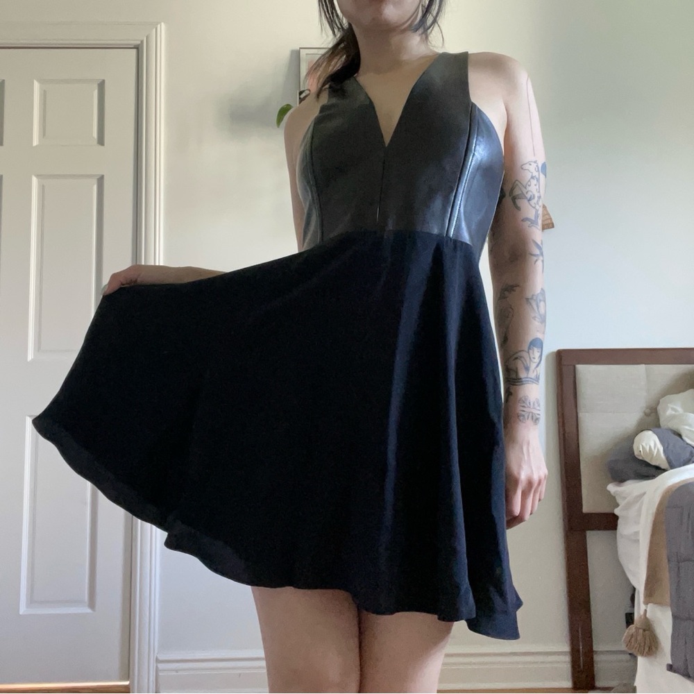 Mason Leather Top cocktail dress